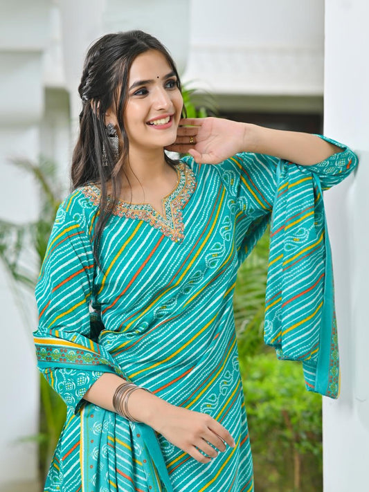 Green Cotton Suit