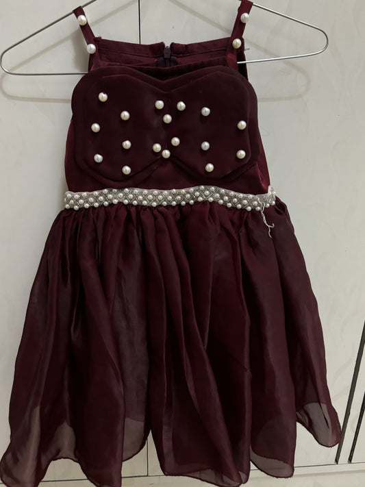 Wine Baby Frock