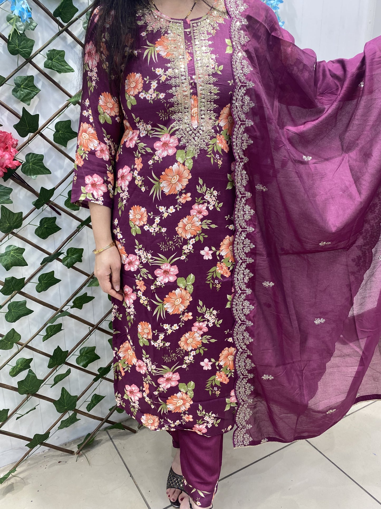 Jamun Color Suit