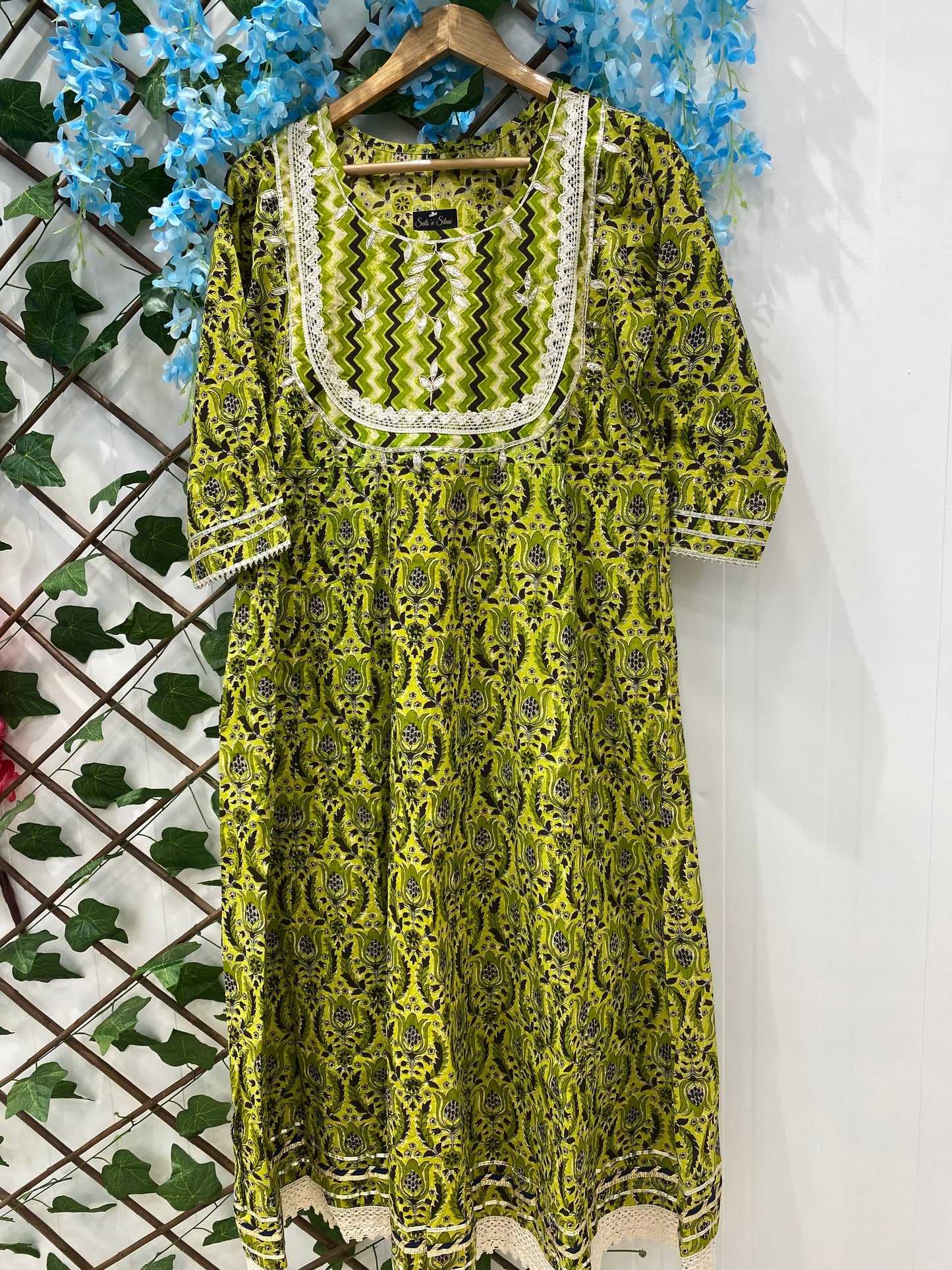 Green Anarkali Suit